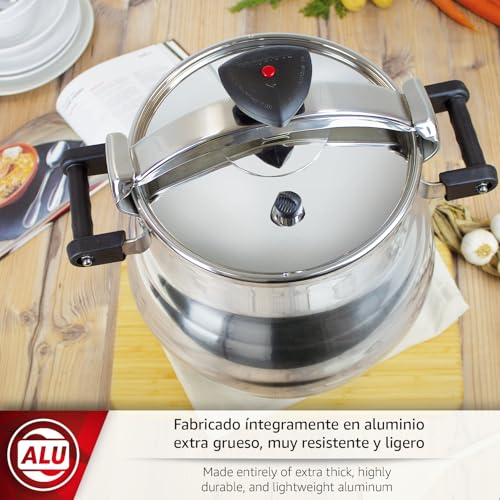 Magefesa Alustar - Olla Express Profesional de 22 Litros, Fabricada en Aluminio, Apta para Gas, Vitrocerámica y Eléctrica, 3 Sistemas de Seguridad - imagen 2