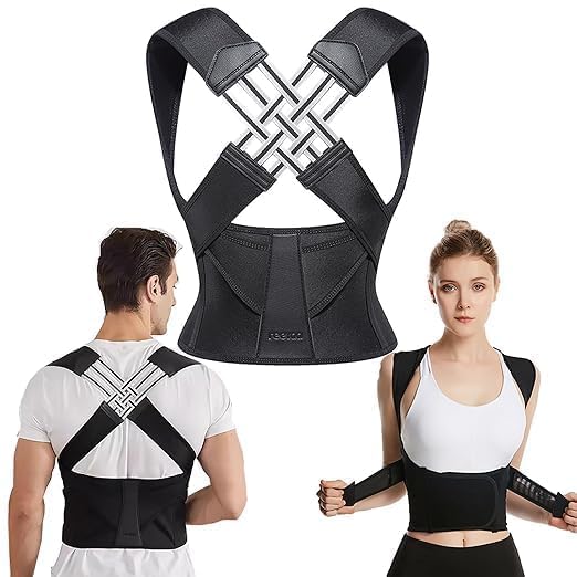 Protoner Free Size Posture Corrector For Men And Women Back Support Belt Back Pain Back Straight And Shoulder Support Belt (Universal Size) (Metallic Belt) (Posture Corrector Belt) for upper back (B0D478CT6Y) Amazon Price History, Amazon Price Tracker
