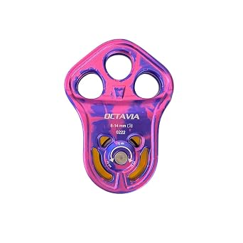 Omega Pacific Octavia Triple Attachment Pulley, Hot Forged Side Plates for Maximum Strength and Durability, MBS 32kN