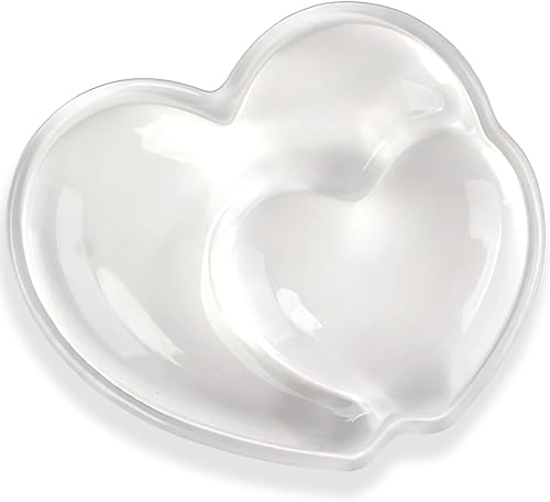 Gel Wrist Rest for Keyboard and Mouse Transparent White Heart Elbow Pad Cushion 