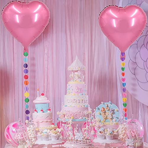 Beishida 30 Pcs18Inch Pink Heart Shape Foil Mylar Balloons For Birthday Party Decorations, Wedding Decorations, Engagement Party, Celebration, Holiday, Show, Party Activities. #TOP3