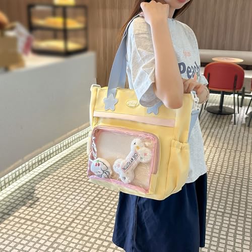 Kawaii Crossbody Bag with Cute Accessories Casual Messenger Hobo Shoulder Bag Travel Daypacks3