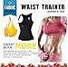 LODAY Women Neoprene Sauna Sweat Waist Trainer Vest with Zipper for Weight Loss Gym Workout Body Shaper Tank Top Shirt Black