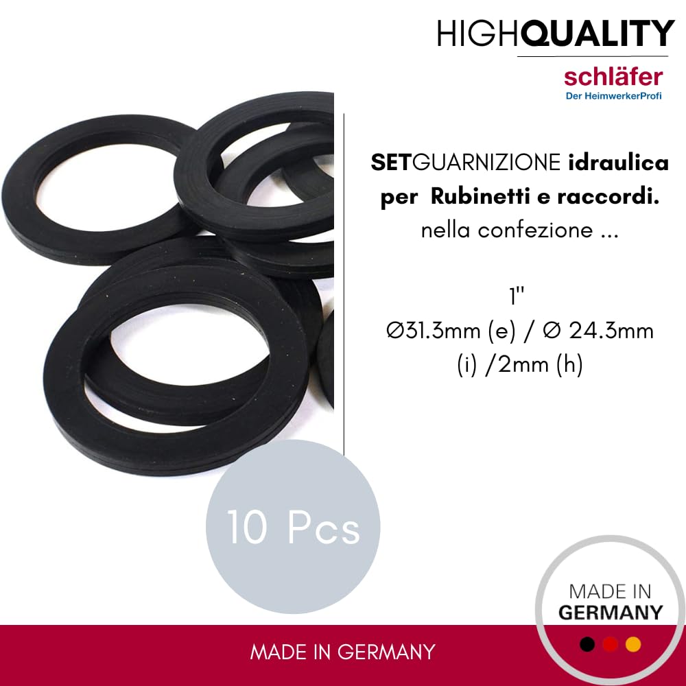 Schläfer 1825 Universal Set 1 Inch (24 x 30 x 2.5 mm), Syphonel Kitchen Hydraulic Seals, Flat Rubber Flat Seal - Image 2