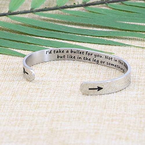 Joycuff Funny Gift For Best Friend Bff Cuff Engraved Bangle Inspirational Mantra Bracelet Personalized Birthday Jewelry #TOP1
