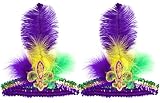 FELIZHOUSE Fascinators for Women Tea Party Hat Birdcage Veil Feather Flower Cocktail Wedding Headband with Clip