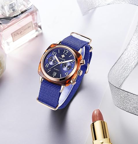 FANMIS Men Women Classic Sports Military Watch Outdoor Waterproof Watch Multi Function Tactics LED Watch Fashion Nylon Band Chronograph for Unisex3