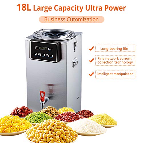 18L Commercial Soy Milk Maker Soya Milk Machine Large Almond Cow Oat Hot Soybean Milk Machine Stainless Steel, 2500W - Thumbnail 6