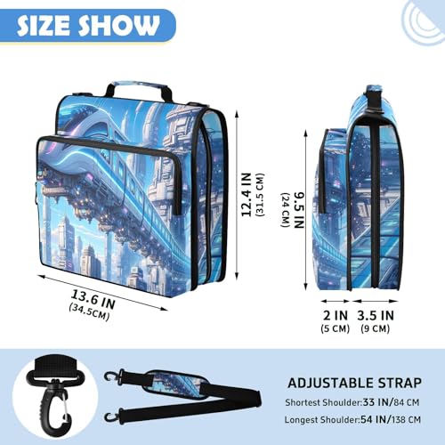 Pochette ordinateur train bleu résistante à l'eau et zippée - 3