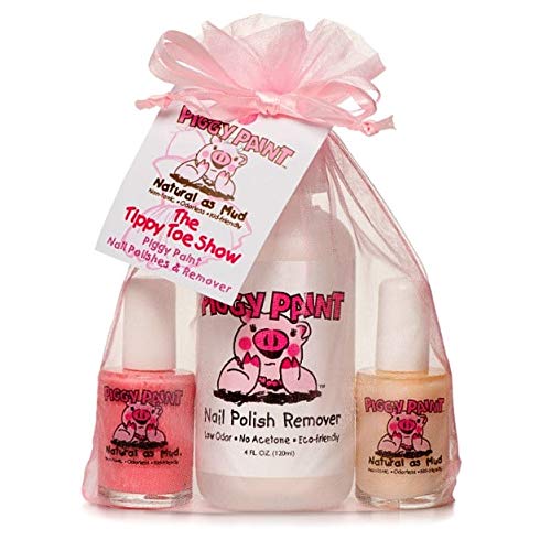 Piggy PaintTippy Toe show Kids Nail Varnish Set with Remover and 2 Children’s Nail Polishes