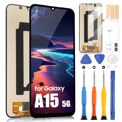 Pantalla TFT para Samsung Galaxy A15 LCD para Samsung A15 4G / 5G SM A155 SM A156 Pantalla Táctil Digitalizador Kit de reparación (Nero, Not Support Huellas Digitales)