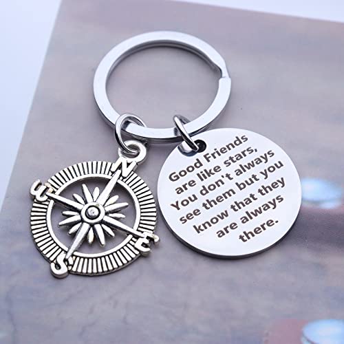 Jstud Inspirational Best Friend Keychain Gifts Good Friends Are Like Stars Friendship Jewelry Gift Keychain For Women Men thumb #4