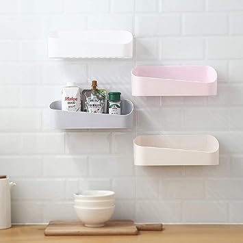 Amazon Fealkira 浴室ラック バス収納ラック 収納ラック 壁掛け 水切り バス用品 洗面用品 小物 収納 ラック 強力 粘着固定 穴不要 浴室 キッチン お風呂 バス 用 水切り Abs 洗面所 壁 タイル サイズ 265 90 88mm 浴室用ラック ホーム キッチン オンライン通販