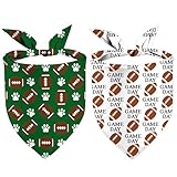 Football Dog Bandanas Game Day Pet Scarfs USA Rugby Dog Kerchief Sports Theme Party Adjustable Triangle Bibs Scarf Accessories for Dogs Pets