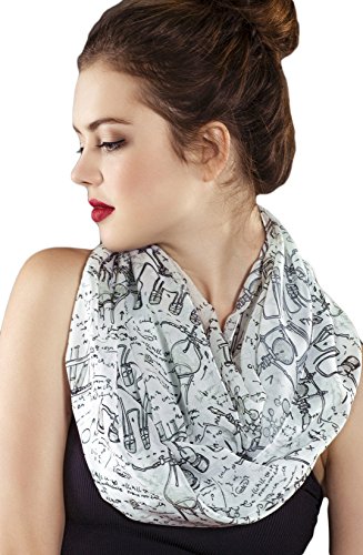 Etwoa White Science Infinity Scarf Chemistry Geek Scarf2