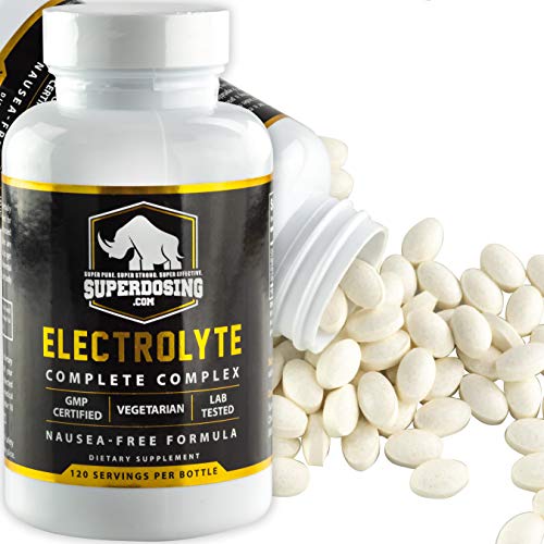Complete, Nausea-Free Electrolyte Tablets 120pack. Rehydration Supplement with Calcium Magnesium Potassium Salt. Stop Muscle Cramps, Keto Flu, Fatigue, Brain Fog. Best For Energy, Intermittent Fasting