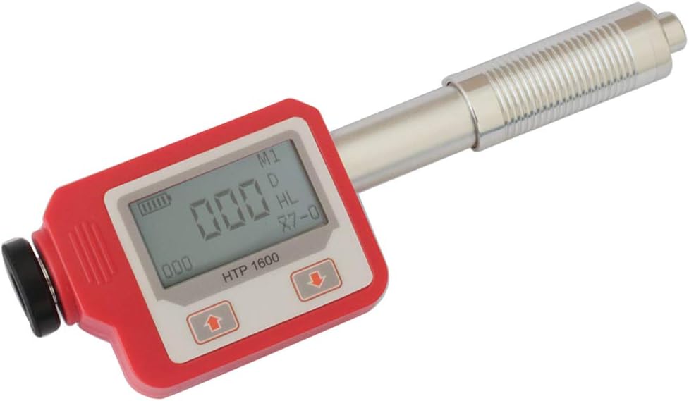 Integrated Portable Leeb Hardness Tester HTP1600 Pen Type Design with D Type Impact Device D Test Block Integrate Hardness Measuring Meter 999 Data Storage Durometer Instrument USB Interface