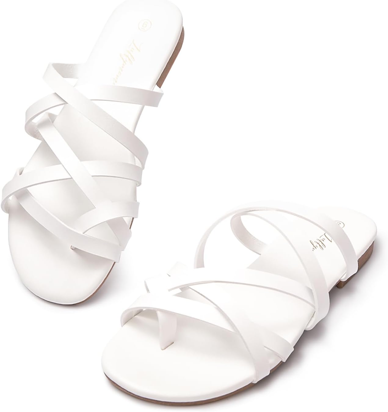 Luffymomo Women's Elastic Strap Flat Sandals Casual Summer Open Toe Sandal - Image 4