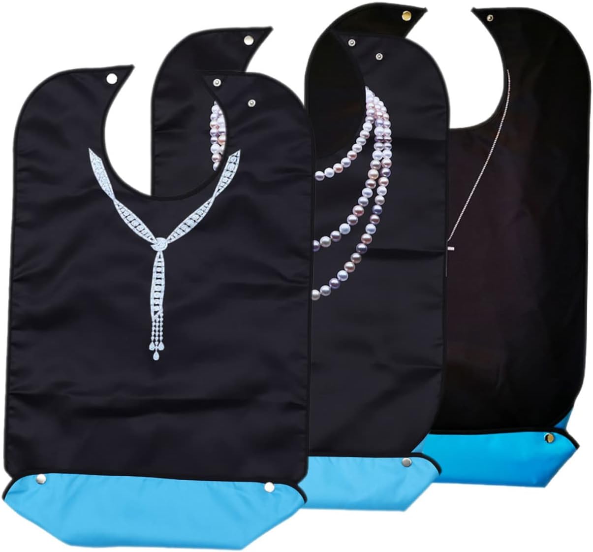 ORFOFE 3pcs Washable Adult Bibs Wear-resistant Household Dinner Protectors for Elderly Easy to Put Remove Clothing Bibs for Men Women