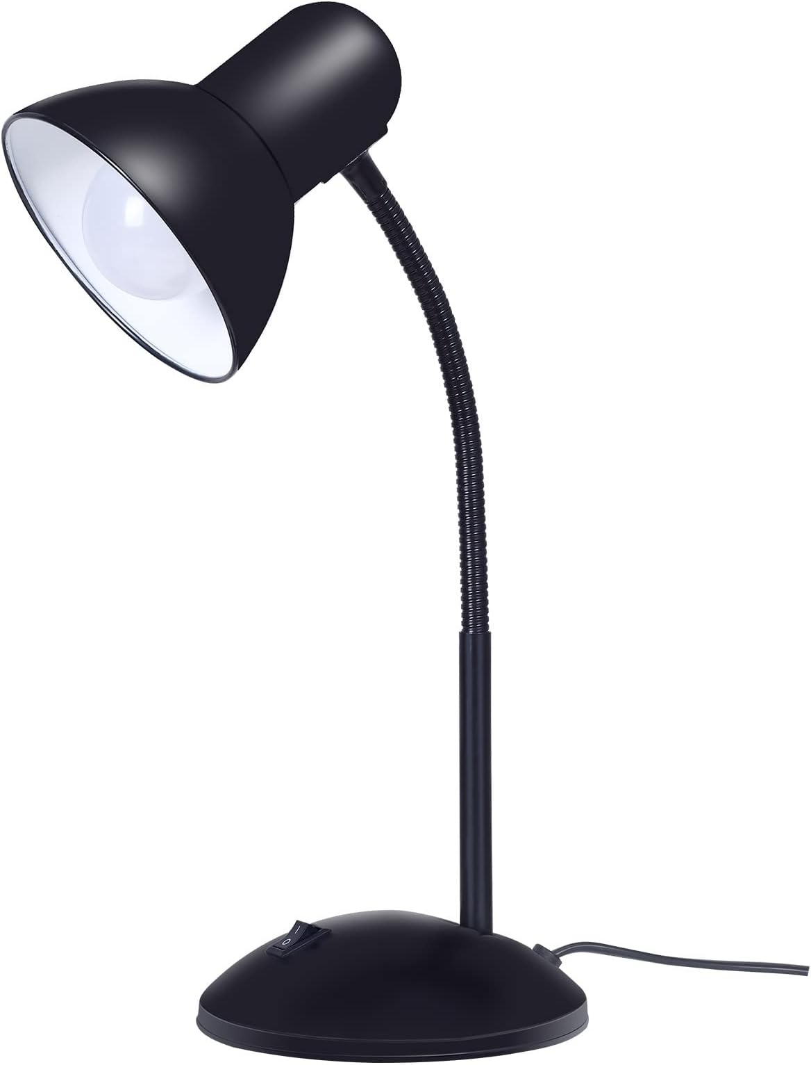 YEXIMEE LED Desk Lamp, Adjustable Black Goose Neck Table Lamp, Eye ...