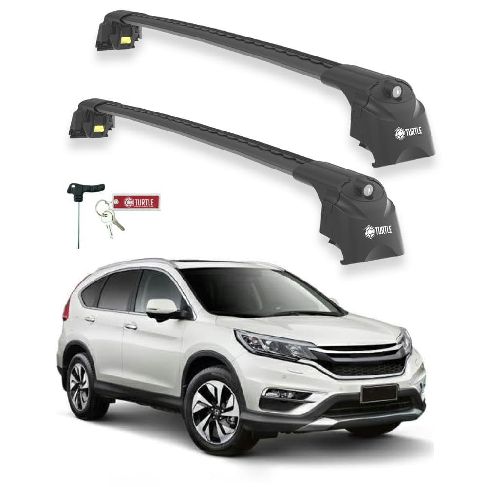 TURTLE kompatibel mit Honda Cr-V (Mk4) [Eu] 2012-2018 Air2 Dachträger | SCHWARZ