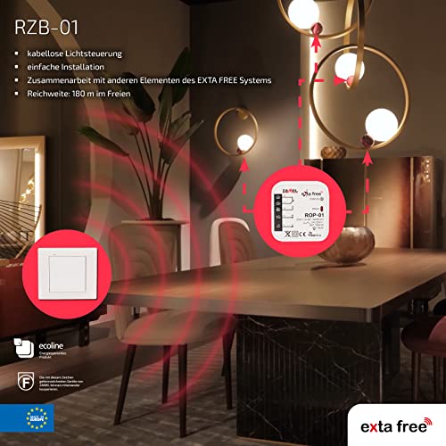 Kit de commande sans fil EXTA FREE RZB-01 pour ajouter un interrupteur sans casser les murs