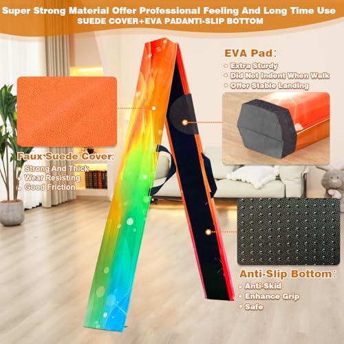 Image of Marfula 6 FT / 8 FT / 9 FT Folding Gymnastics Beam Foam Balance Floor Beam