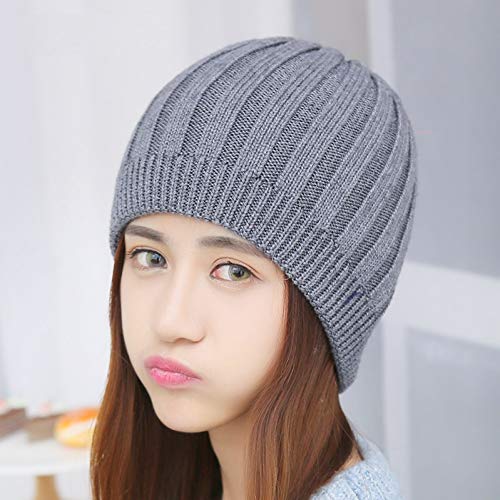 Bonnet tricoté d'hiver homme coton anti-démangeaison à rayures