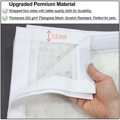 Upgraded Magnetic Screen Door Thicker 250G/M² Fiberglass Mesh,36 Longer Magnets,Door Screen Magnetic Closure For Single Door,Retractable Magnetic Door Cover Bug Net,Fit Doors To 32 X 80 Inch,White #TOP3