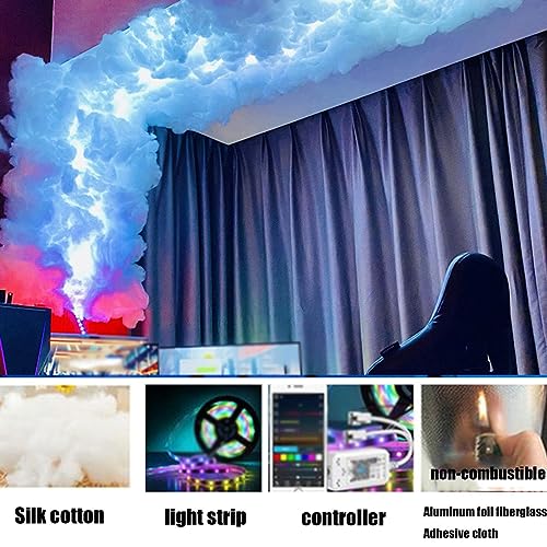Luz LED de nube de trueno 3D para decoración creativa de interiores 5