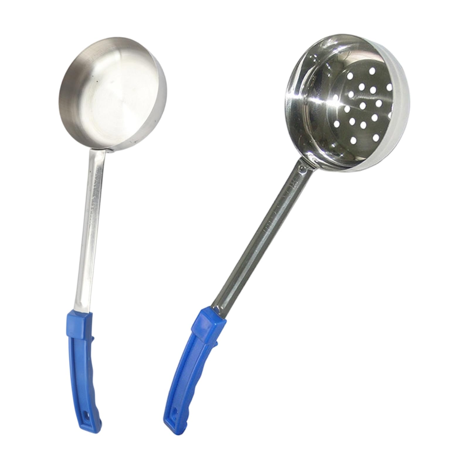 Lerpwige Pack of 2 Nonrust Steel Portion Control Spoons with Ergonomic Handle for Sauces and Soups Ergonomic Spoons