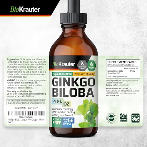 Bio Krauter Ginkgo Biloba Extract - Liquid Ginkgo Biloba Supplements For Brain thumb #7