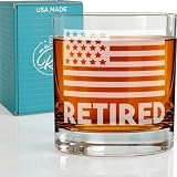 Engraved USA Flag Glass