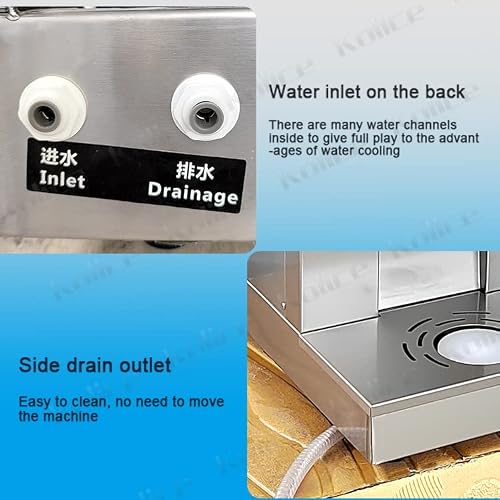 Kolice Commercial Automatically Electric Ice Shaving Machine, Snowflake Ice Maker, Ice Crusher Shaver, 407Lbs/Day, Water Cooling, Quality Compressor For Household,Commercial #TOP5