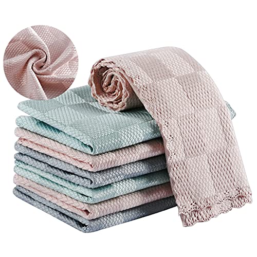 Microfiber Cleaning Cloth,DXLYH Nano Cleaning Cloth,Softer Highly Absorbent Fish Scale Microfiber Polishing Cleaning Cloth,Lint Free and Streak Free.(Pack of 6,Three Colors.Size:12inx16in)