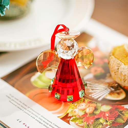 Crystal Angel Carft Figurine Pendant Birthday Party Window Decor Christmas Hanging Decorations Wedding Ornament,Gift Boxed #TOP2