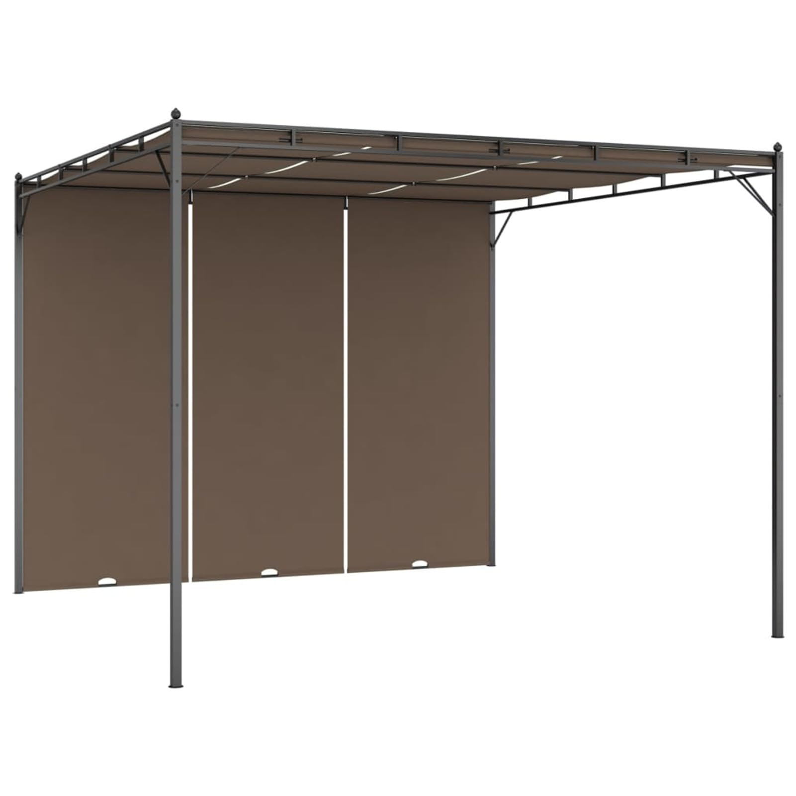 ZEYUAN Gartenpavillon mit Seitenvorhang, Pop-Up Partyzelt, Festzelt, Pavillon, Garden Decoration, Canopy Tent, Lagerzelt, Pavillon, 3x3x2,25 m Taupe