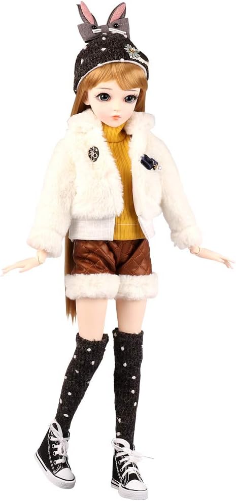 UCanaan BJD Dolls 1/3 SD Fashion Dolls 24 Inch 18 Ball Jointed Doll DIY Toys with Full Set Clothes Shoes Wig Makeup, Best Gift for Girls-LiBeika Best Gitfs for Christmas Birthday