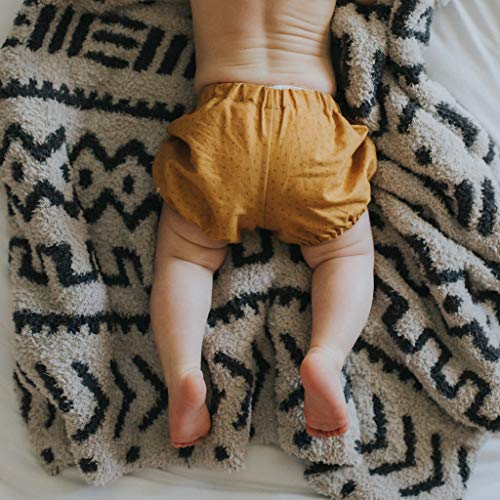Saranoni Luxury Blankets Super Soft Blankets for Babies Ultra Soft Double Layer Bamboo Luxury Baby Blanket (Mudcloth, Receiving Blanket 40\" x 30\")
