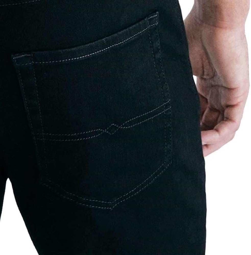 Lucky Brand Men’s 410 Athletic Straight Fit Straight Leg Jeans (US, Waist Inseam, 38, 34, Regular, Regular, Lucky Black)