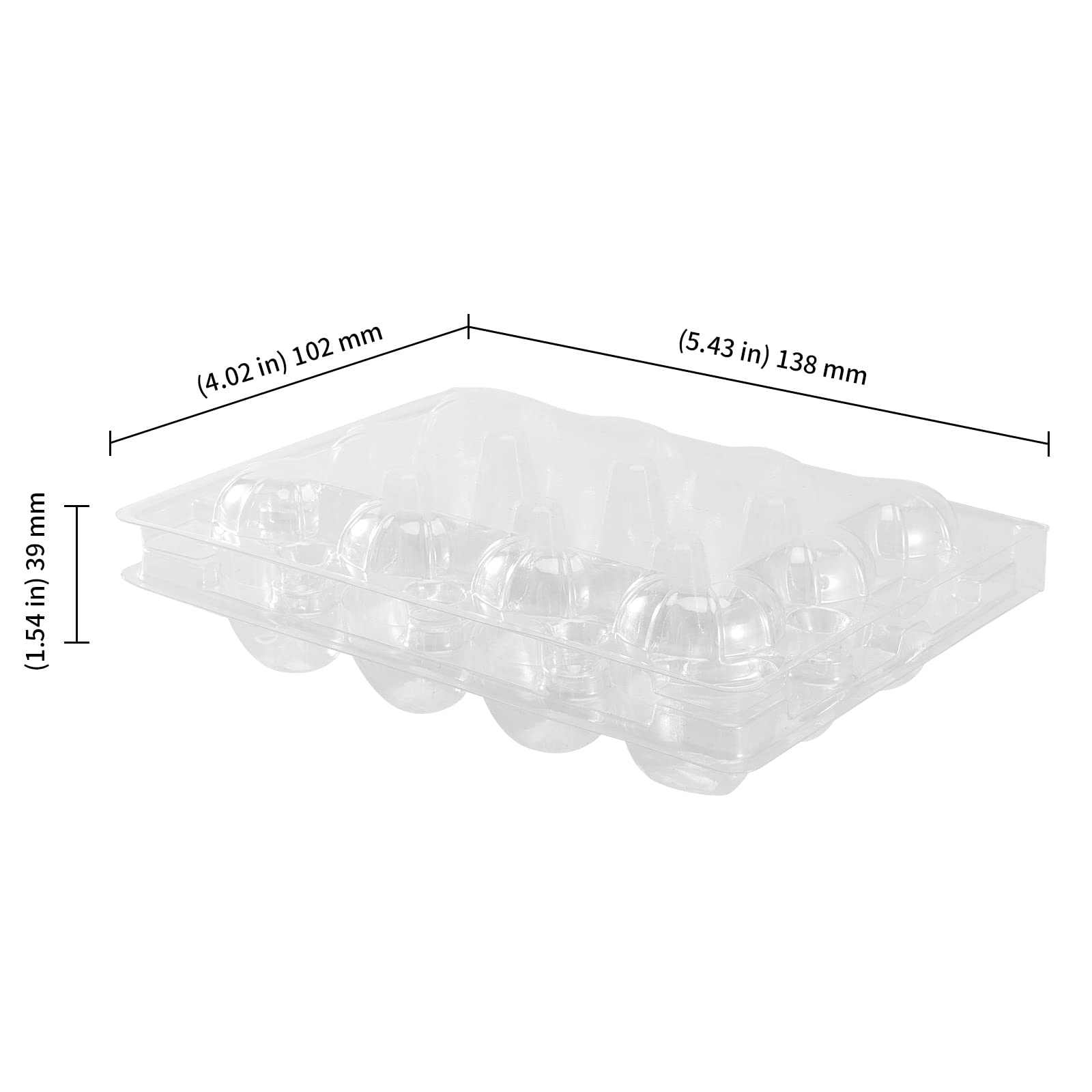 150 PCS 12 Cavity Clear Plastic Quail Egg Cartons, PVC Stackable Egg Storage Box 150 PCS 12 Cavity Clear Plastic Quail Egg Cartons, PVC Stackable Egg Storage Box