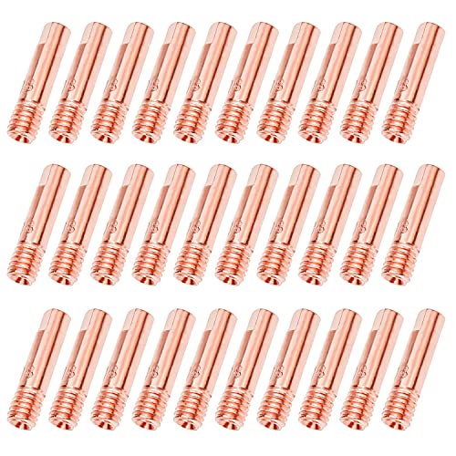 Punta de contacto de cobre 30 unidades boquilla de corriente para material de soldadura MIG/MAG 15AK (0,8 mm)