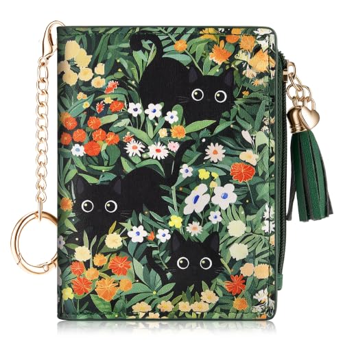 Image of Gostwo Small Wallets for Women, Stylish Womens Wallet with ID Window, Zippered Coin Pocket and Tassel. Cute RFID Wallet for Women, ideal for Teen Girls, Commuters, and Women for Daily Use