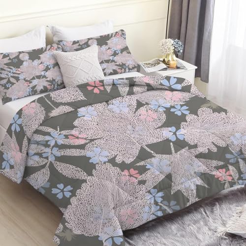 SYHIEGO Edredón bohemio de 155 x 220 cm, edredón para 4 estaciones, lavable, para todo el año, sin funda, diseño floral, suave, colcha grande, vintage -Ei191