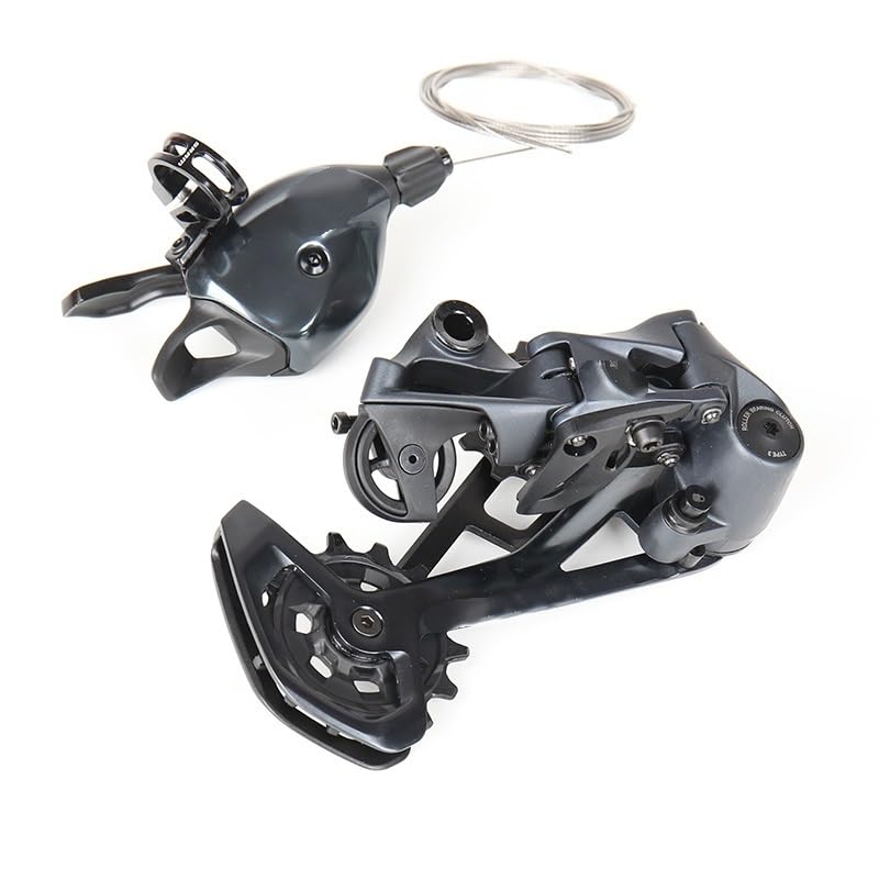 Desviadores Kit de Grupo de Bicicleta MTB de 12 velocidades 1X12, gatillo de Palanca de Cambios, desviador Trasero Derecho, Pieza de Bicicleta Negra Desviador Trasero (Color : Aluminum Cage)