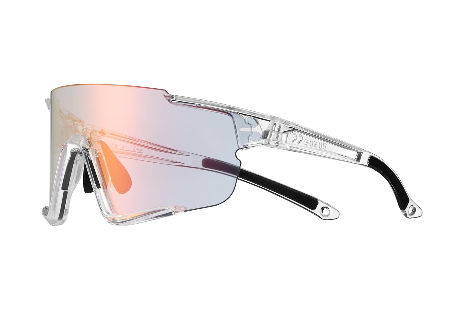 Lunettes De Soleil Cyclisme Kabuto 122PH - Noir Mat/rouge Transparent - Neuf Sous Emballage