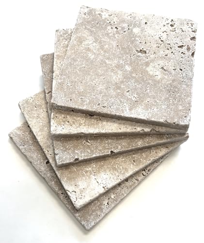 6x6 Walnut Travertine Tumbled Antique Wall Floor Tile Interior Exterior (1 Piece (Sample or Small Order))