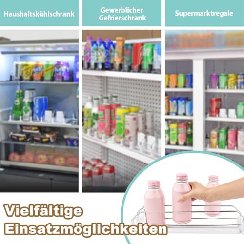 HAOSJINY KüHlschrank Organizer Für Aluminiumdose, Dosen Organizer, Automatisches KüHlschrank Organizer Dosen, EIN Fach Bietet Platz Für 4 Getränkedosen (3 Stück)