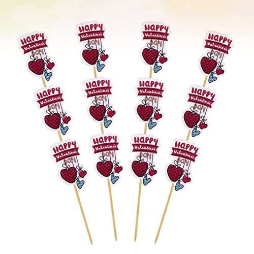 NOLITOY Suprimentos Toppers De Frutas Crianças Aperitivo Escolhas De Coração Dia Cuake Valentines Fo