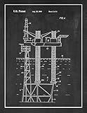 Reusable Offshore Platform Jacket Patent Print Chalkboard with Border (8' x 10') M13420